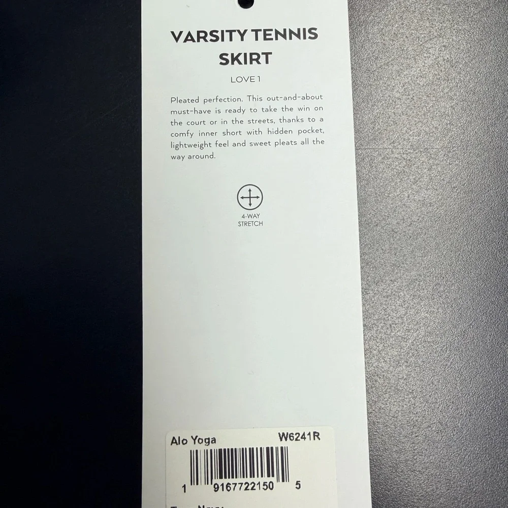 ALO Yoga Varsity Tennis Skirt in Navy